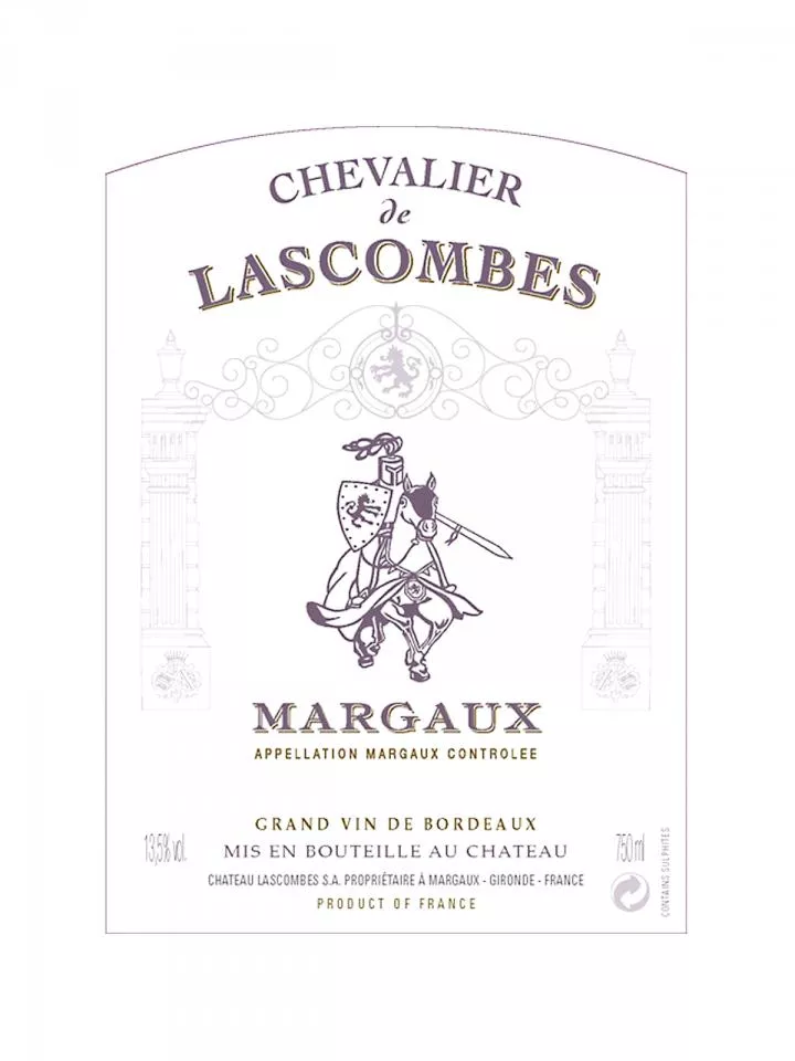 Chevalier Lascombes de 2020 6x75cl Margaux –