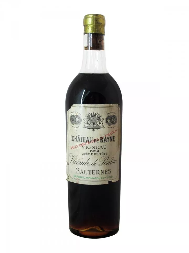 Château de Rayne Vigneau Crème de Tête 1934 Bottle (75cl)