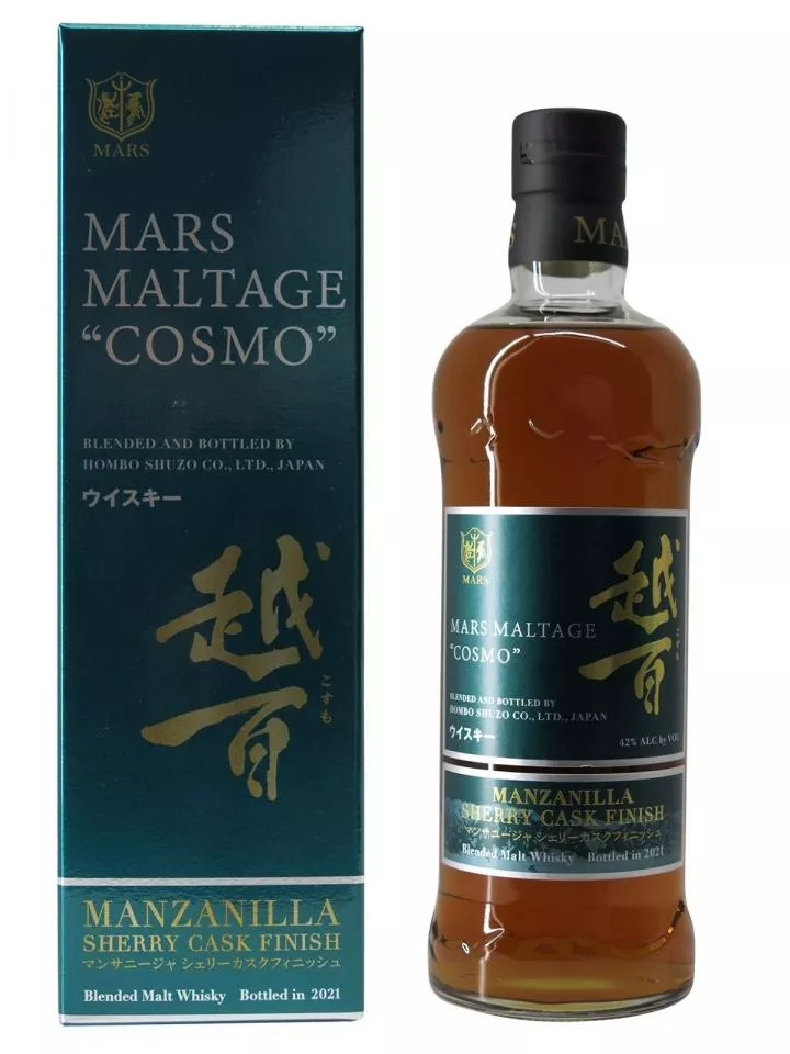 Whisky Cosmo Manzanilla Cask Finish 42° Mars Coffret d'une bouteille (70cl)